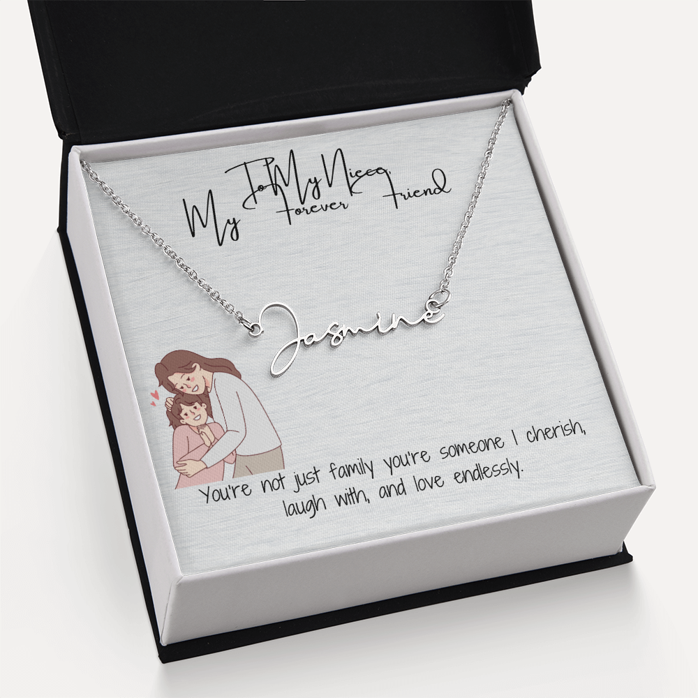 Forever Friend Niece Signature Name Necklace