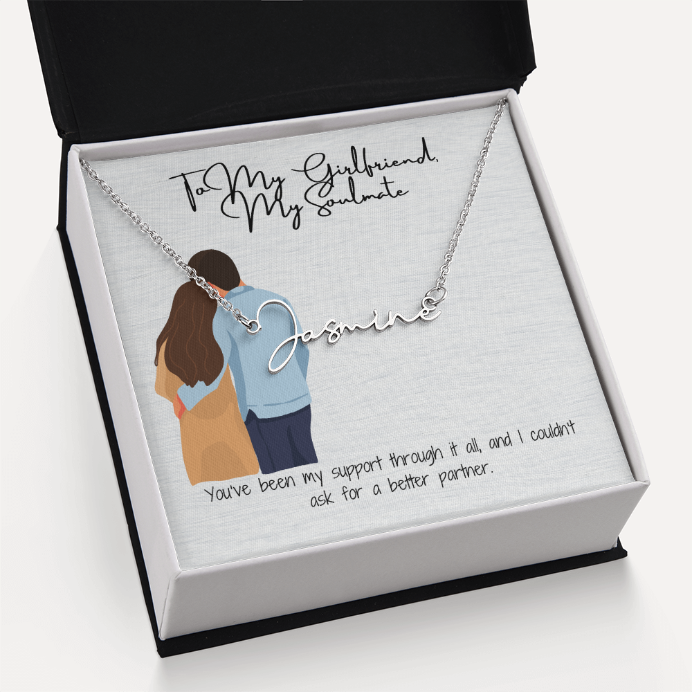 My Soulmate Girlfriend Name Necklace
