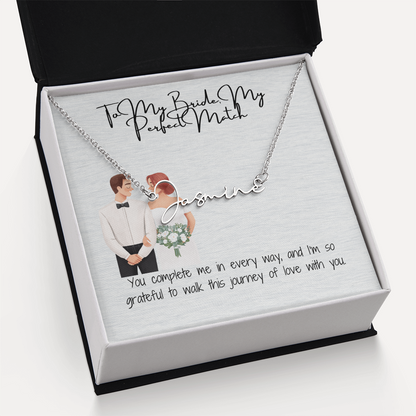 perfect bride to be necklace