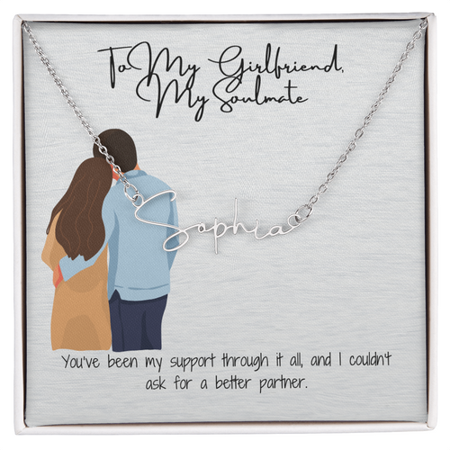 My Soulmate Girlfriend Name Necklace