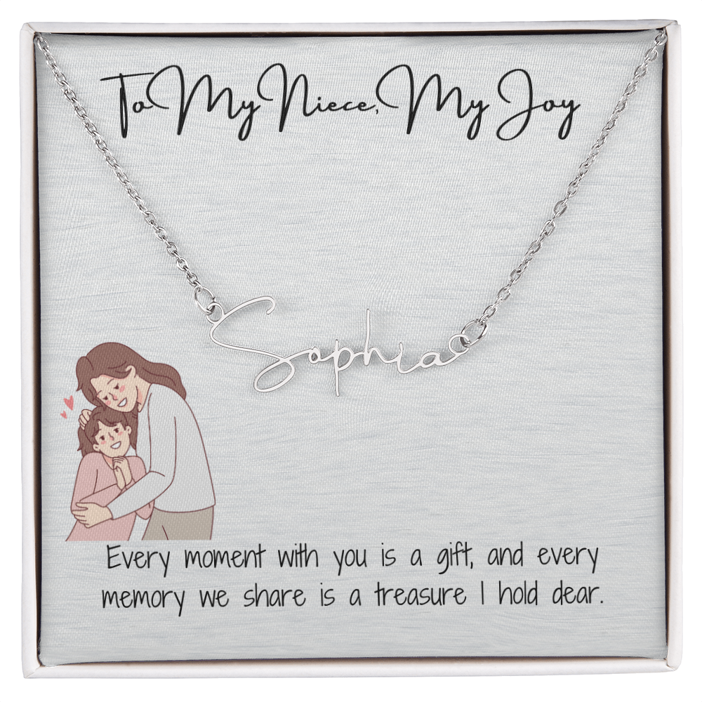 My Joy Niece Signature Name Necklace