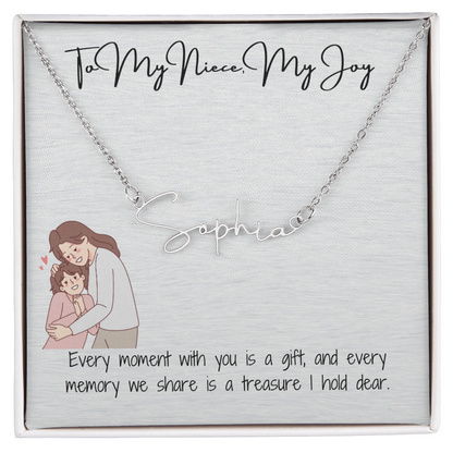 My Joy Niece Signature Name Necklace