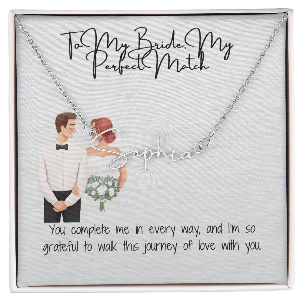 perfect bride to be necklace
