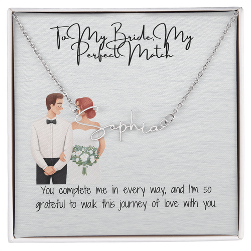 perfect bride to be necklace