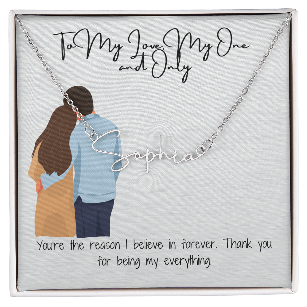 My One and Only Girlfriend Name Necklace