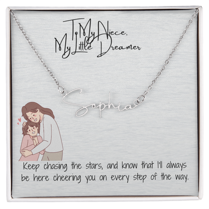 Little Dream Niece Signature Name Necklace