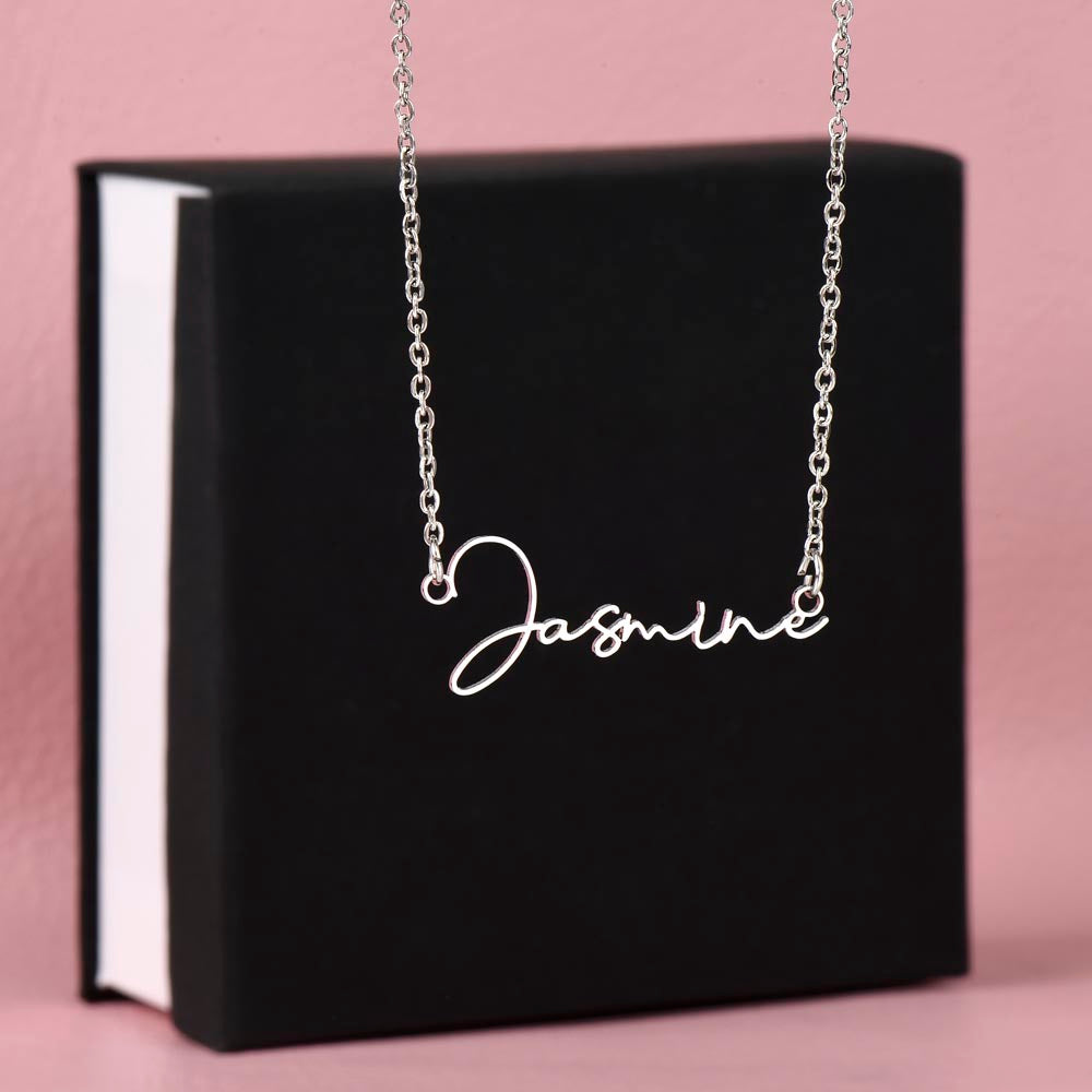 Forever Friend Niece Signature Name Necklace