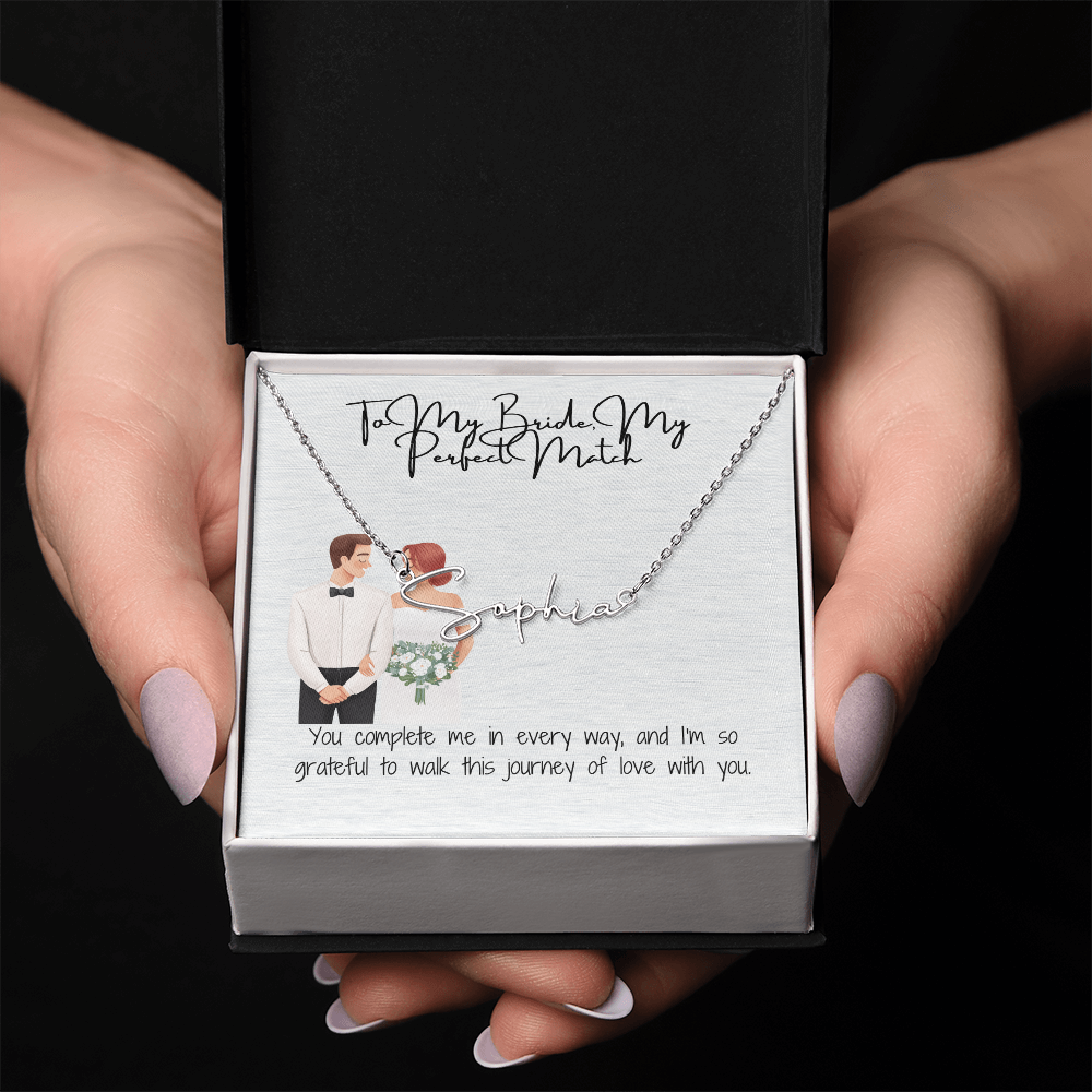 perfect bride to be necklace