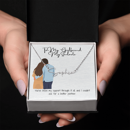 My Soulmate Girlfriend Name Necklace