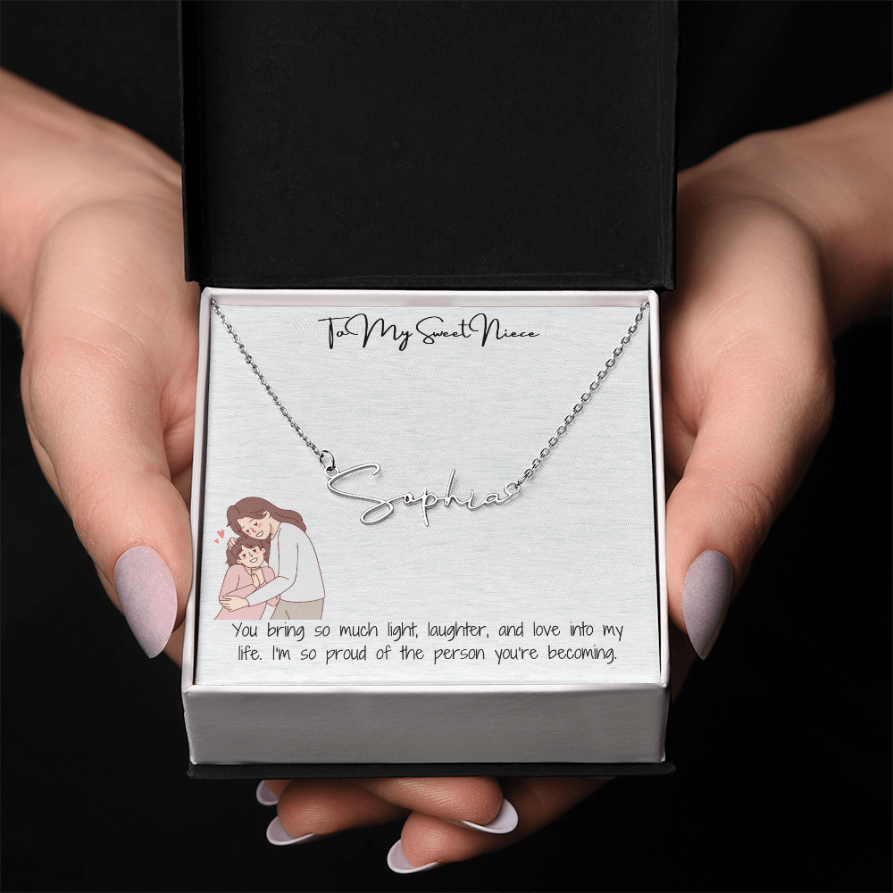 Sweet Niece Signature Name Necklace