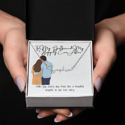 My Happily Ever After Girlfriend Name Necklace