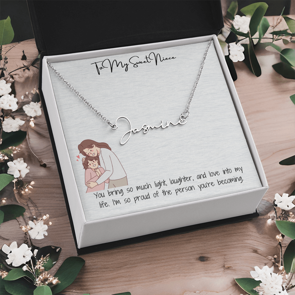 Sweet Niece Signature Name Necklace