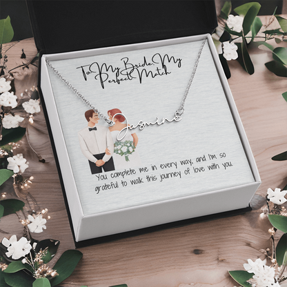 perfect bride to be necklace