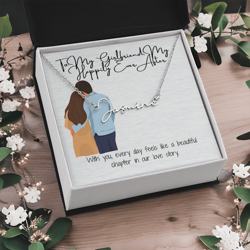 My Happily Ever After Girlfriend Name Necklace
