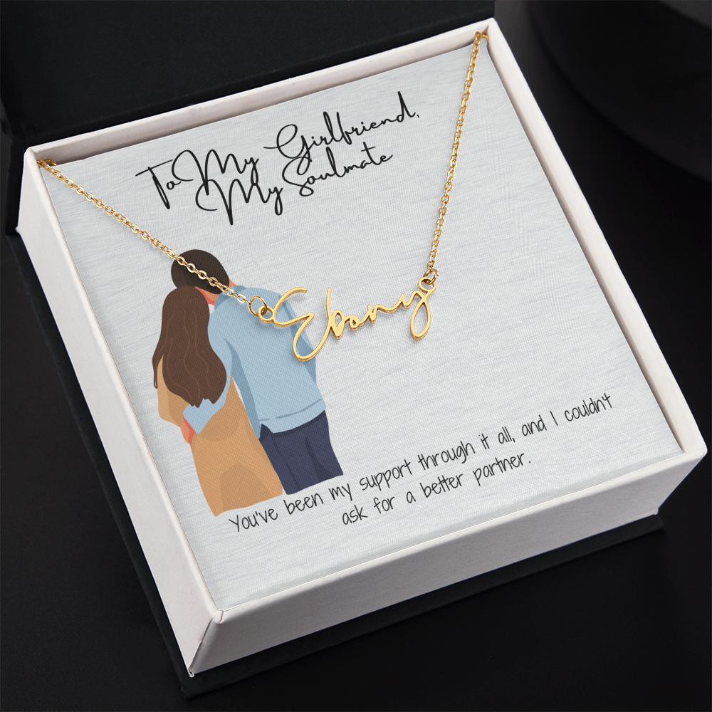My Soulmate Girlfriend Name Necklace