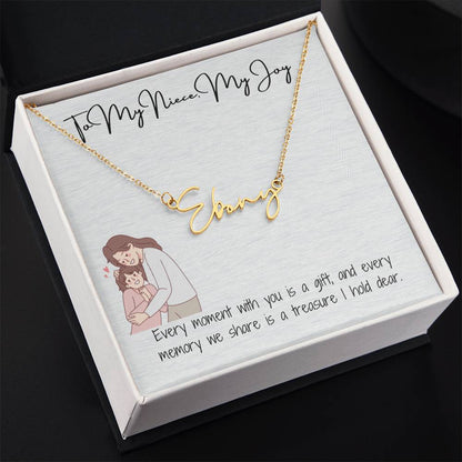 My Joy Niece Signature Name Necklace