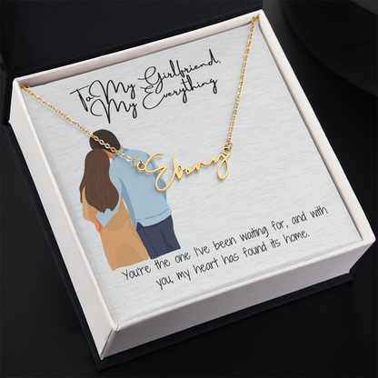 My Everything Girlfriend Name Necklace