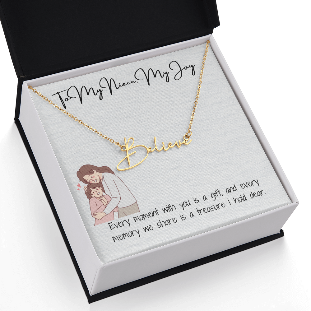 My Joy Niece Signature Name Necklace