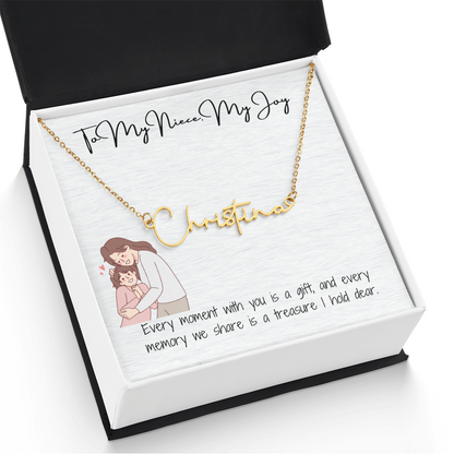 My Joy Niece Signature Name Necklace