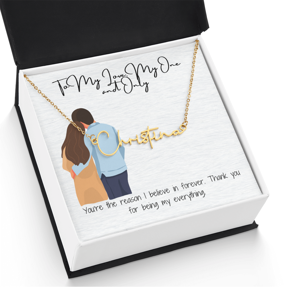 My One and Only Girlfriend Name Necklace