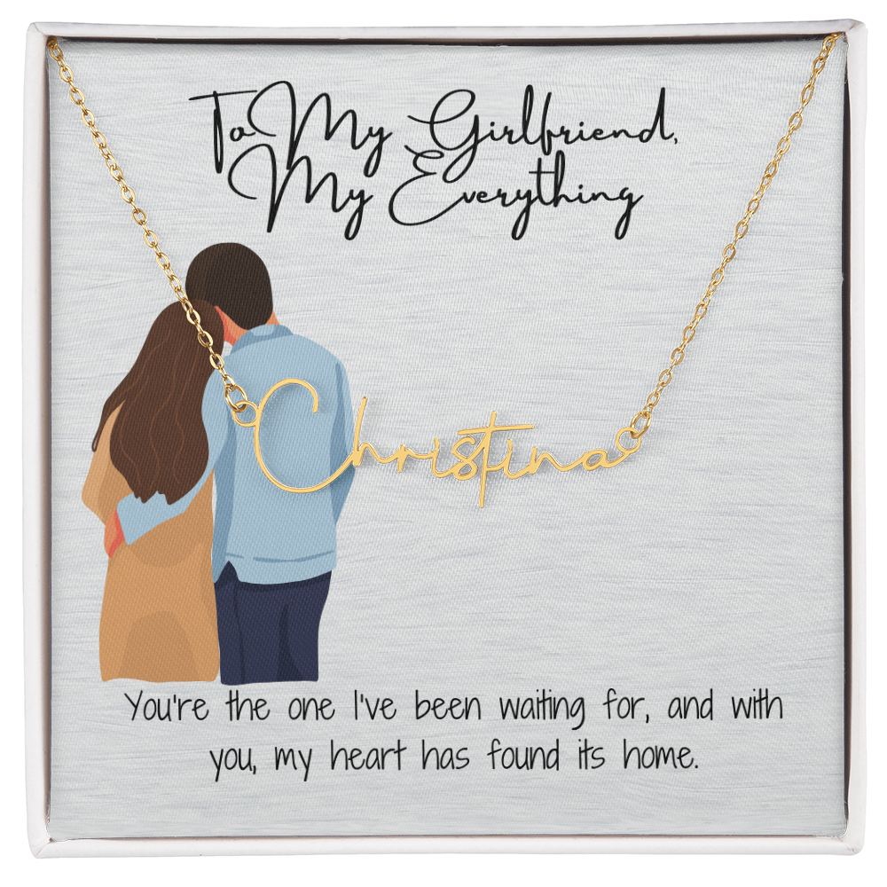 My Everything Girlfriend Name Necklace