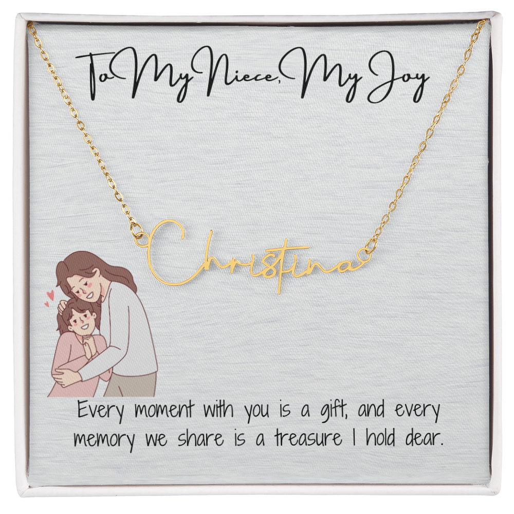 My Joy Niece Signature Name Necklace