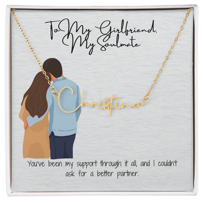 My Soulmate Girlfriend Name Necklace
