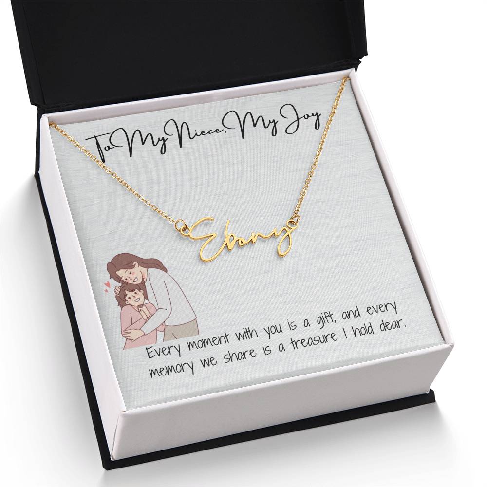 My Joy Niece Signature Name Necklace