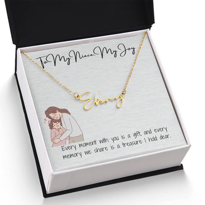 My Joy Niece Signature Name Necklace