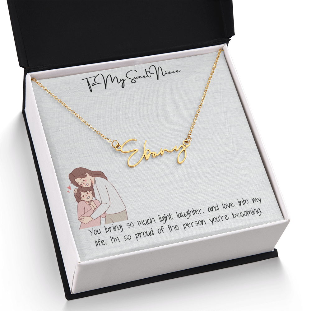 Sweet Niece Signature Name Necklace
