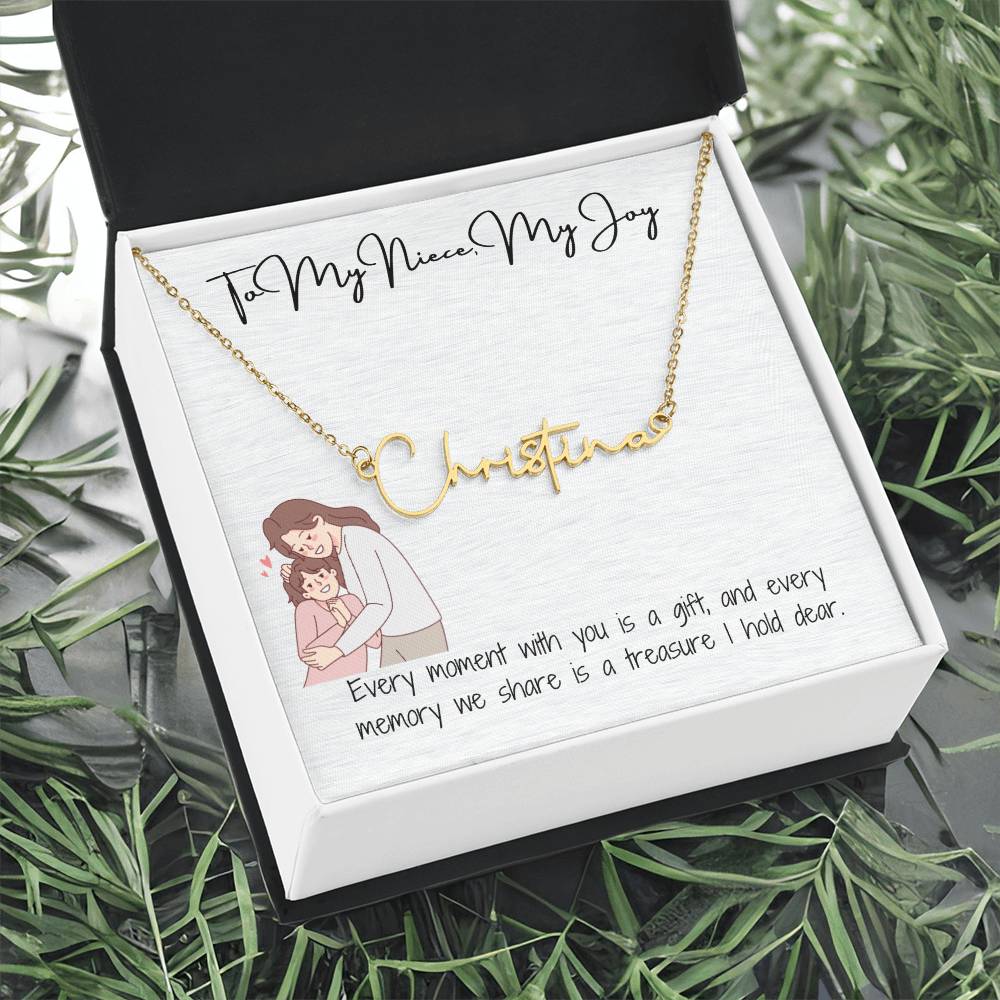 My Joy Niece Signature Name Necklace