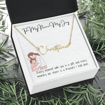 My Joy Niece Signature Name Necklace