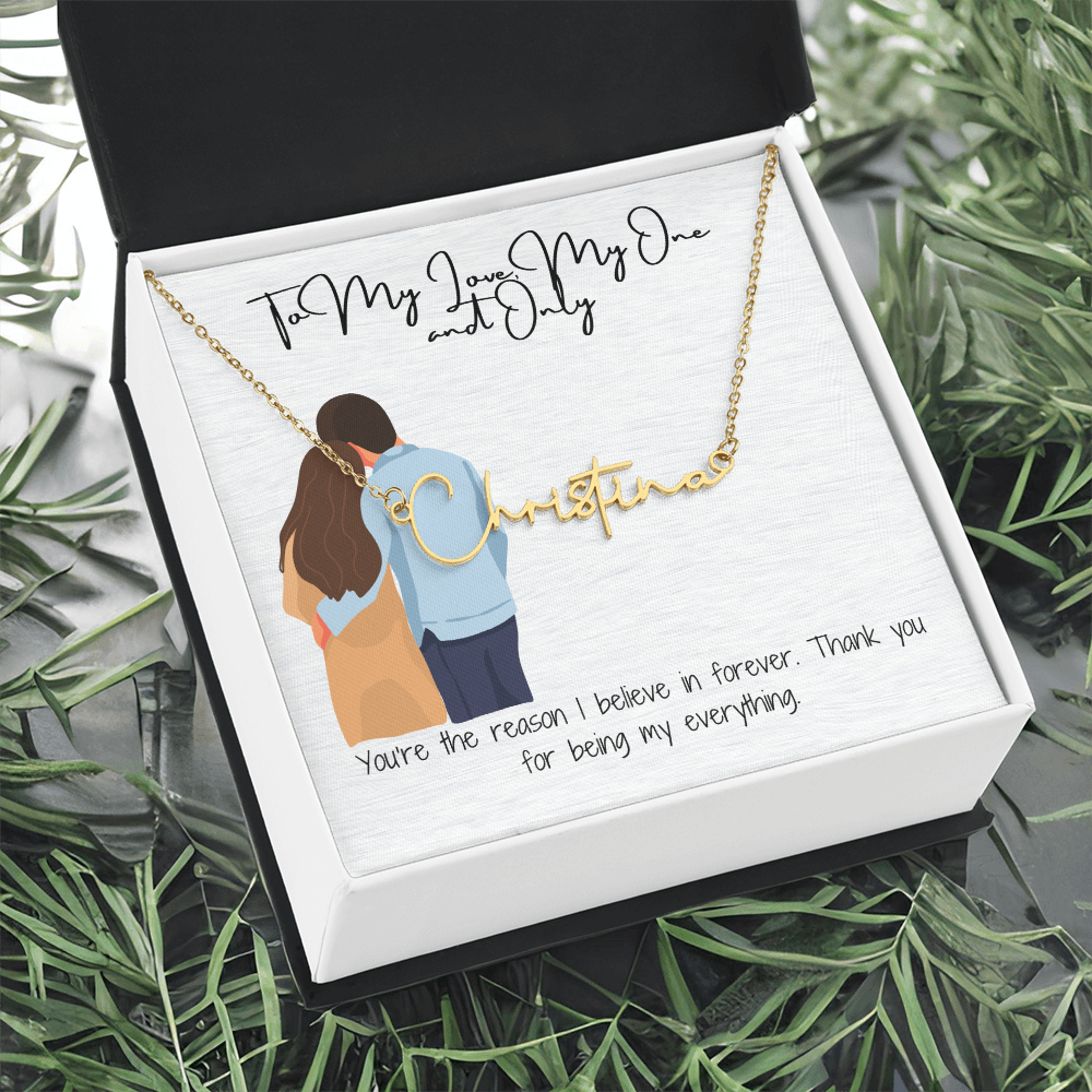 My One and Only Girlfriend Name Necklace