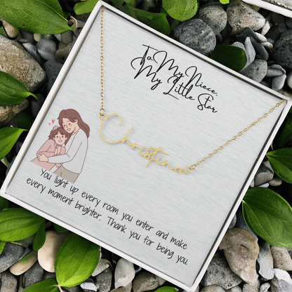 Little Star Niece Signature Name Necklace