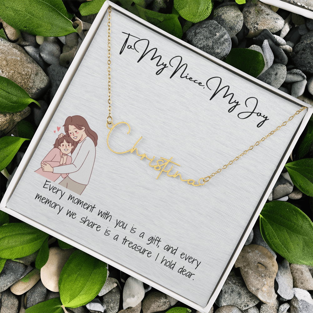 My Joy Niece Signature Name Necklace