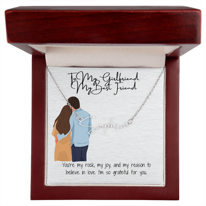 My Bestfriend Girlfriend Name Necklace