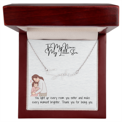 Little Star Niece Signature Name Necklace