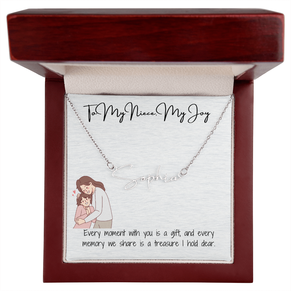 My Joy Niece Signature Name Necklace