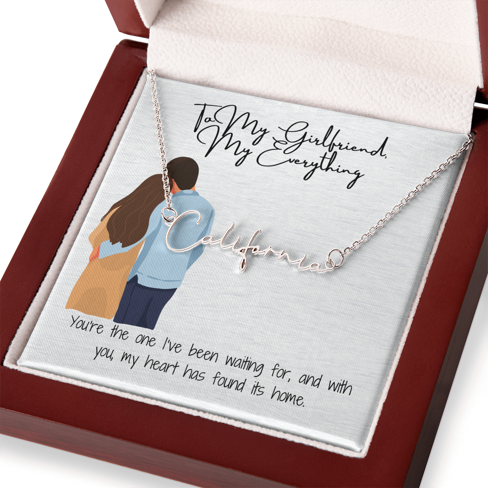 My Everything Girlfriend Name Necklace