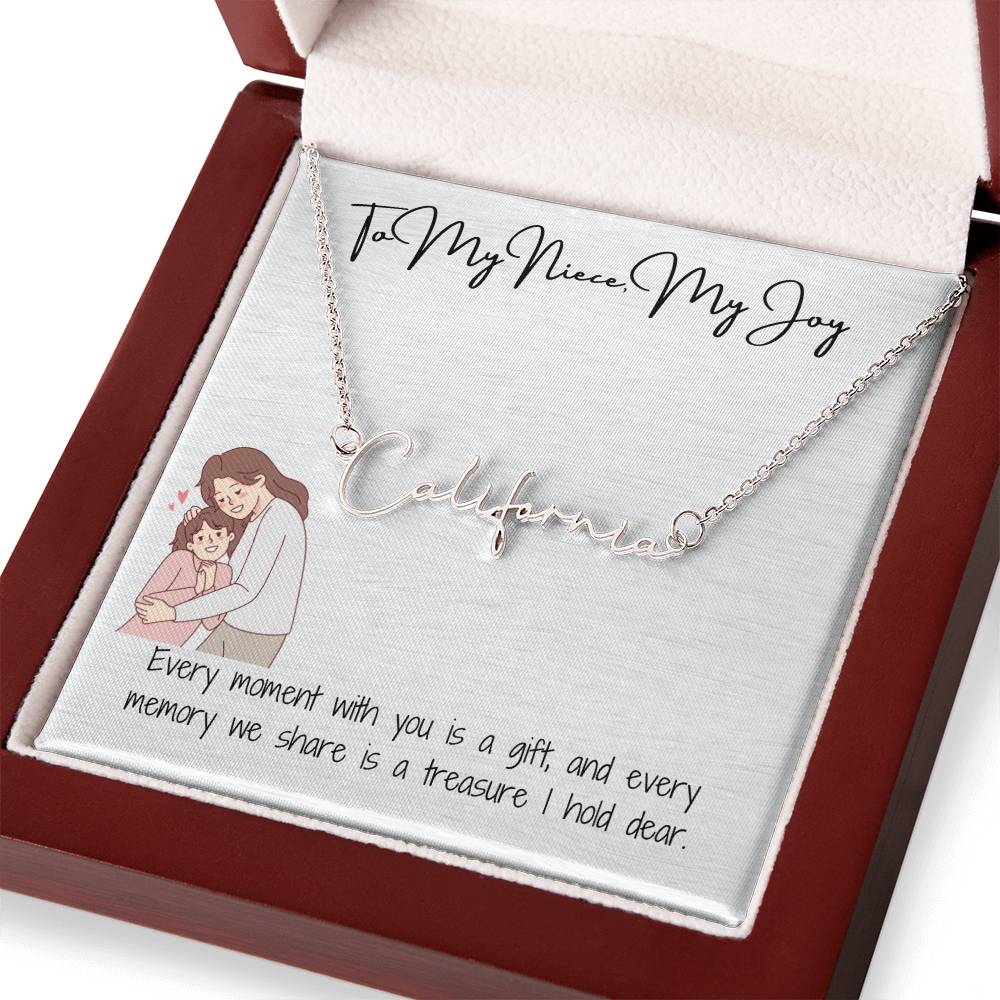 My Joy Niece Signature Name Necklace