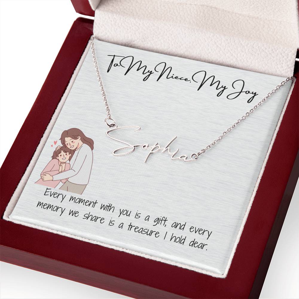 My Joy Niece Signature Name Necklace
