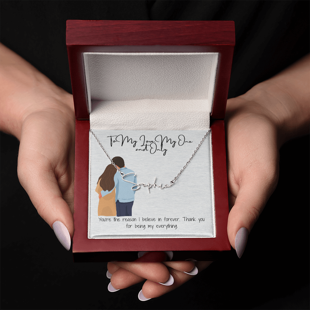 My One and Only Girlfriend Name Necklace