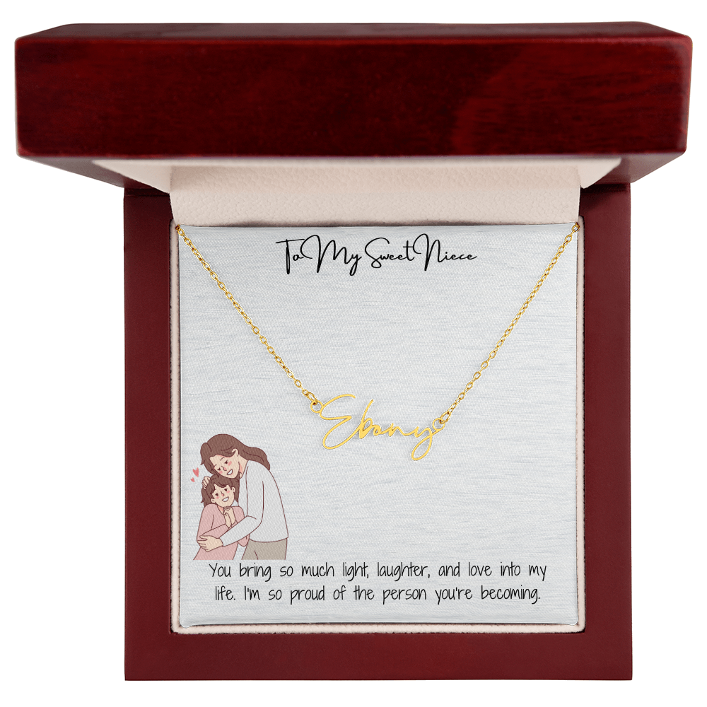 Sweet Niece Signature Name Necklace