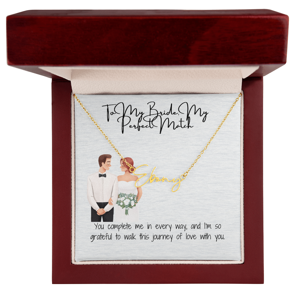 perfect bride to be necklace