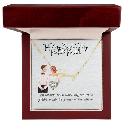 perfect bride to be necklace