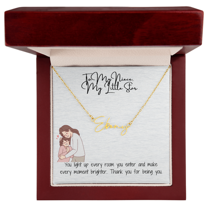 Little Star Niece Signature Name Necklace
