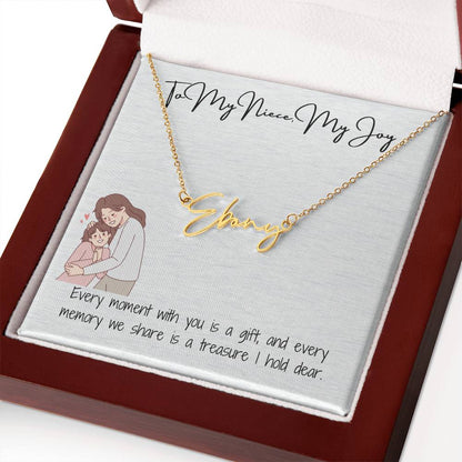 My Joy Niece Signature Name Necklace