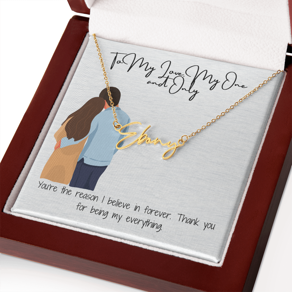 My One and Only Girlfriend Name Necklace