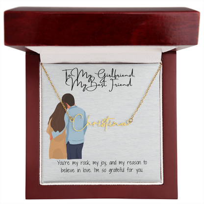 My Bestfriend Girlfriend Name Necklace