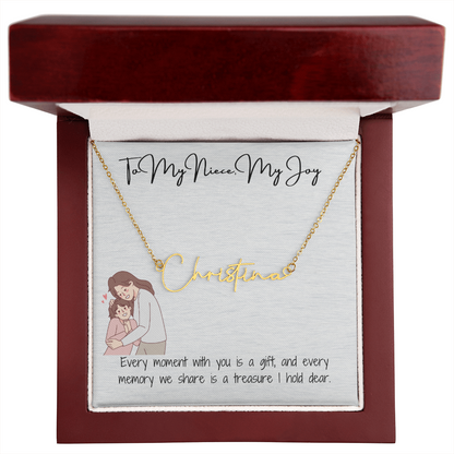 My Joy Niece Signature Name Necklace